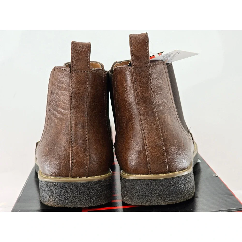 Deer Stags Rockland Chelsea Boots Mens 10W Brown Slip On Memory Foam -Excellent